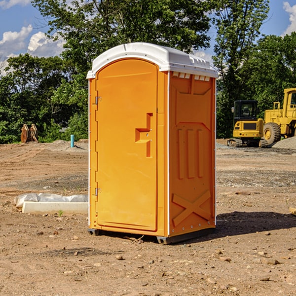 how often are the porta potties cleaned and serviced during a rental period in Tamaha